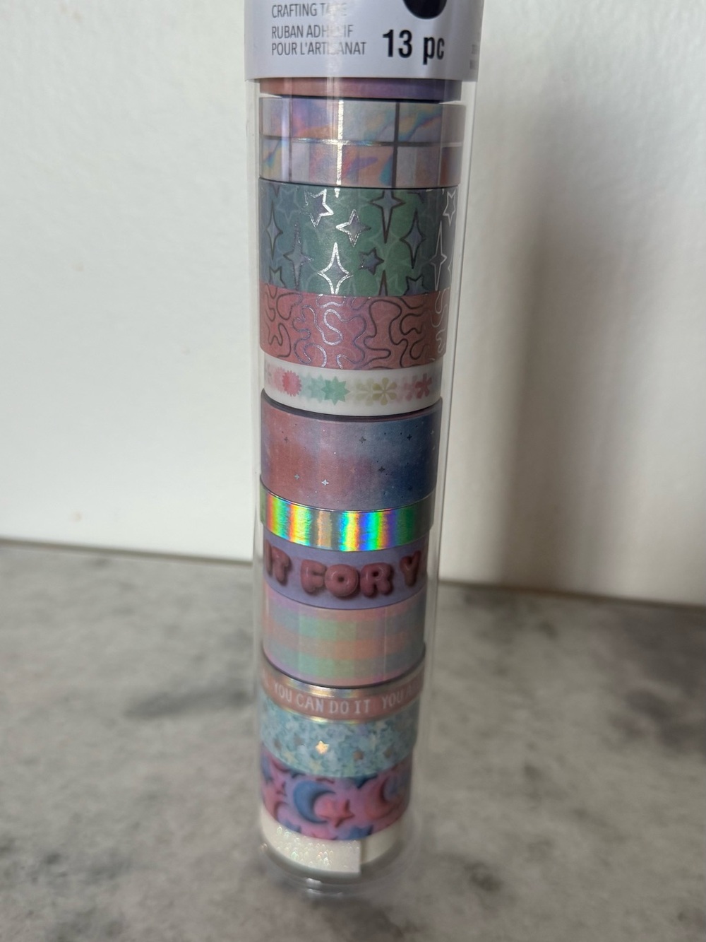 Pastel Holographic Washi Tape Set - Multi-Color